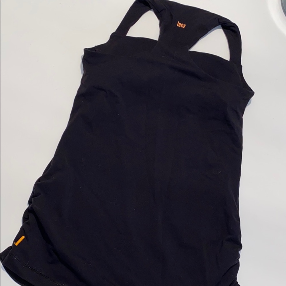 Lucy Black racerback padded workout tank